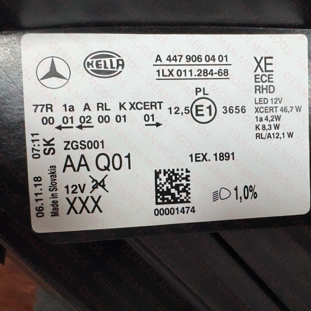 Mercedes-Benz Vito V-Class W447 Pre-Facelift 2014-2019 Genuine OEM Intelligent LED ILS MULTIBEAM Headlight / Headlamp Assembly Right / Driver / Off Side A4479062601