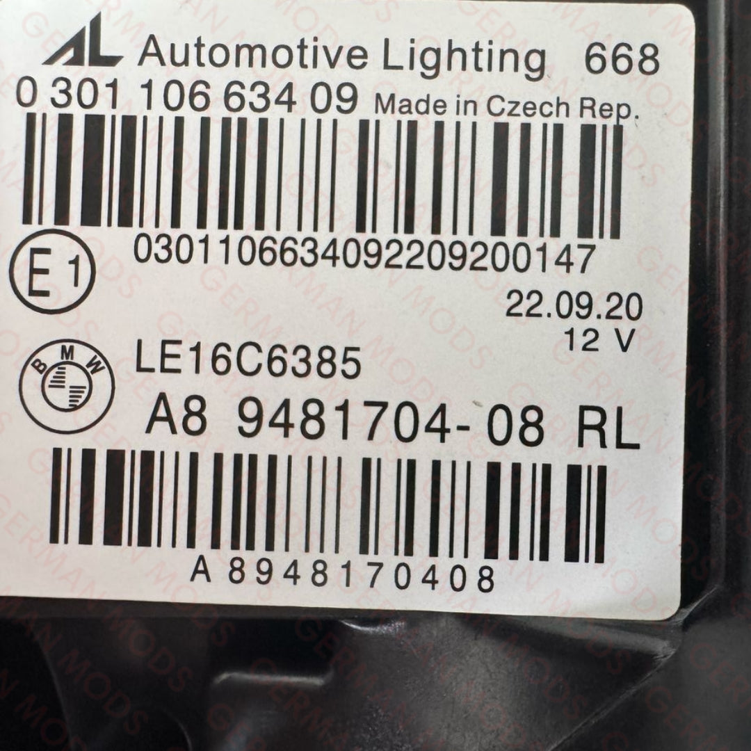 BMW 3 SERIES G20 G21 2018-2023 LED HEADLIGHT RIGHT/DRIVER/OFF side 9465224