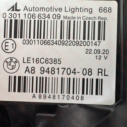 BMW 3 SERIES G20 G21 2018-2023 LED HEADLIGHT RIGHT/DRIVER/OFF side 9465224