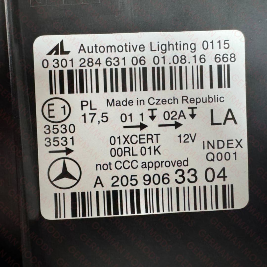Mercedes-Benz C-Class W205 2014-2018 Genuine OEM LED Intelligent Light System ILS / Multibeam Headlight / Headlamp Assembly Left / Passenger / Near Side A2059068102