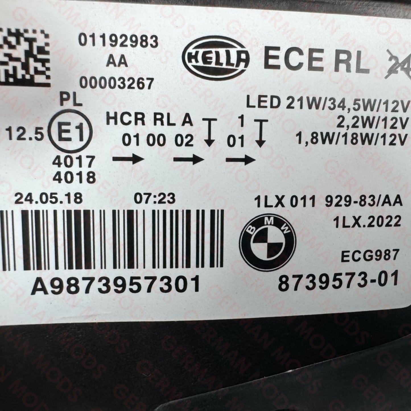 BMW 1 SERIES F20 F21 LCI RIGHT AND LEFT side LED Shadow Edition headlight 8492457/8492458