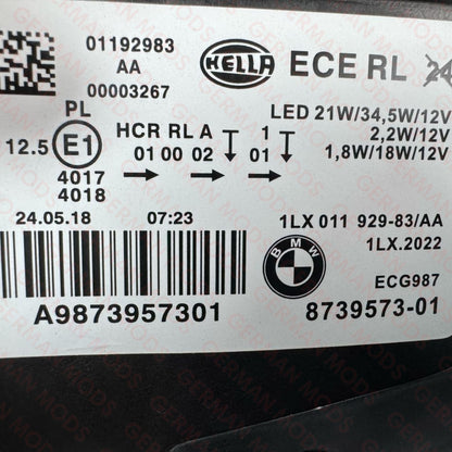 BMW 1 SERIES F20 F21 LCI RIGHT AND LEFT side LED Shadow Edition headlight 8492457/8492458