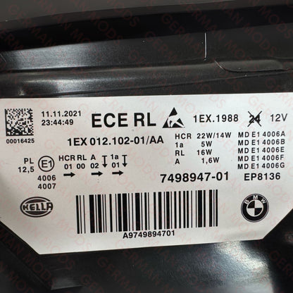 BMW 3 SERIES F30-F31-F35 LCI 2014-2019 LED LCI HEADLIGHT LEFT AND RIGHT SIDE 7419631+7419632