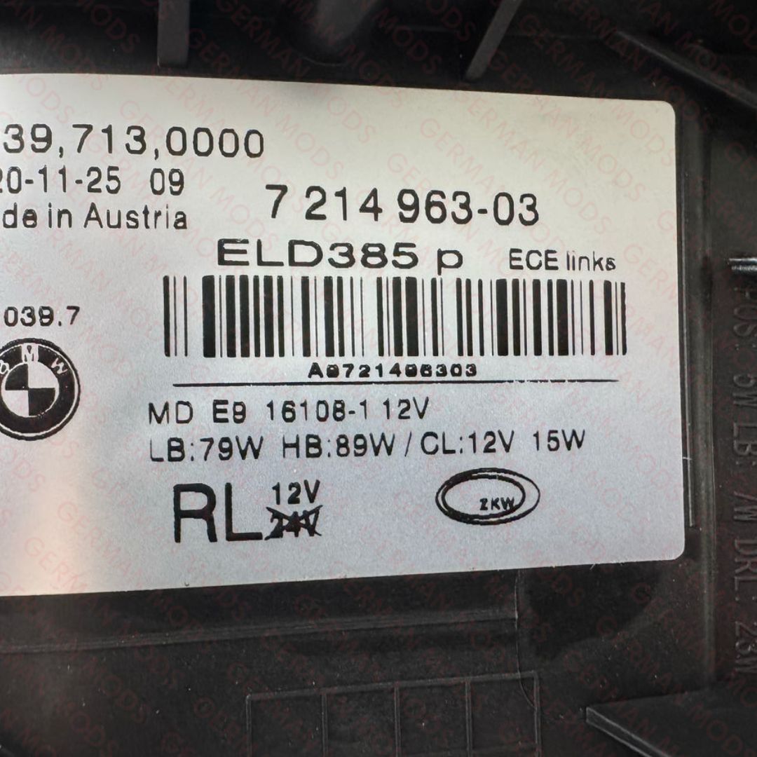 BMW 5 SERIES 2018-2020 G30 G31 F90 ADAPTIVE LED HEADLIGHT LEFT/PASSENGER/NEAR AND RIGHT/DRIVER/OFF SIDE 63117214963+63117214964 COMPLETE PAIR