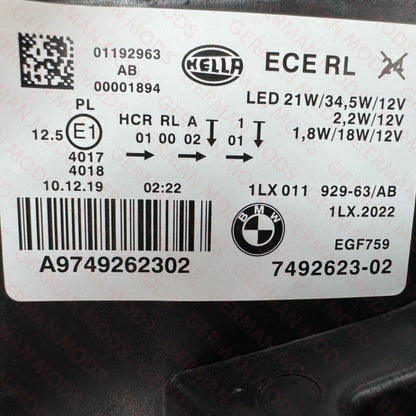 BMW 1 SERIES F20 F21 LCI Left side LED Shadow Edition headlight 8492457