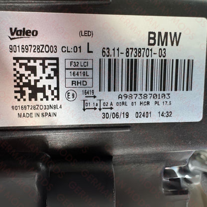 BMW 4 SERIES F32 F33 F36 M4 F82/F83 2014-2021 LED HEADLIGHT LEFT/PASSENGER/NEAR side 7478153