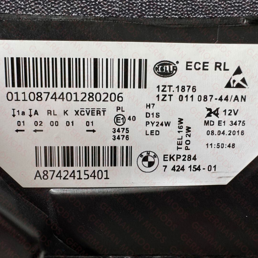 BMW 5 SERIES 2014-2018 F10 F11 M5 LCI ADAPTIVE XENON HEADLIGHT RIGHT/DRIVER/OFF SIDE 63117343910