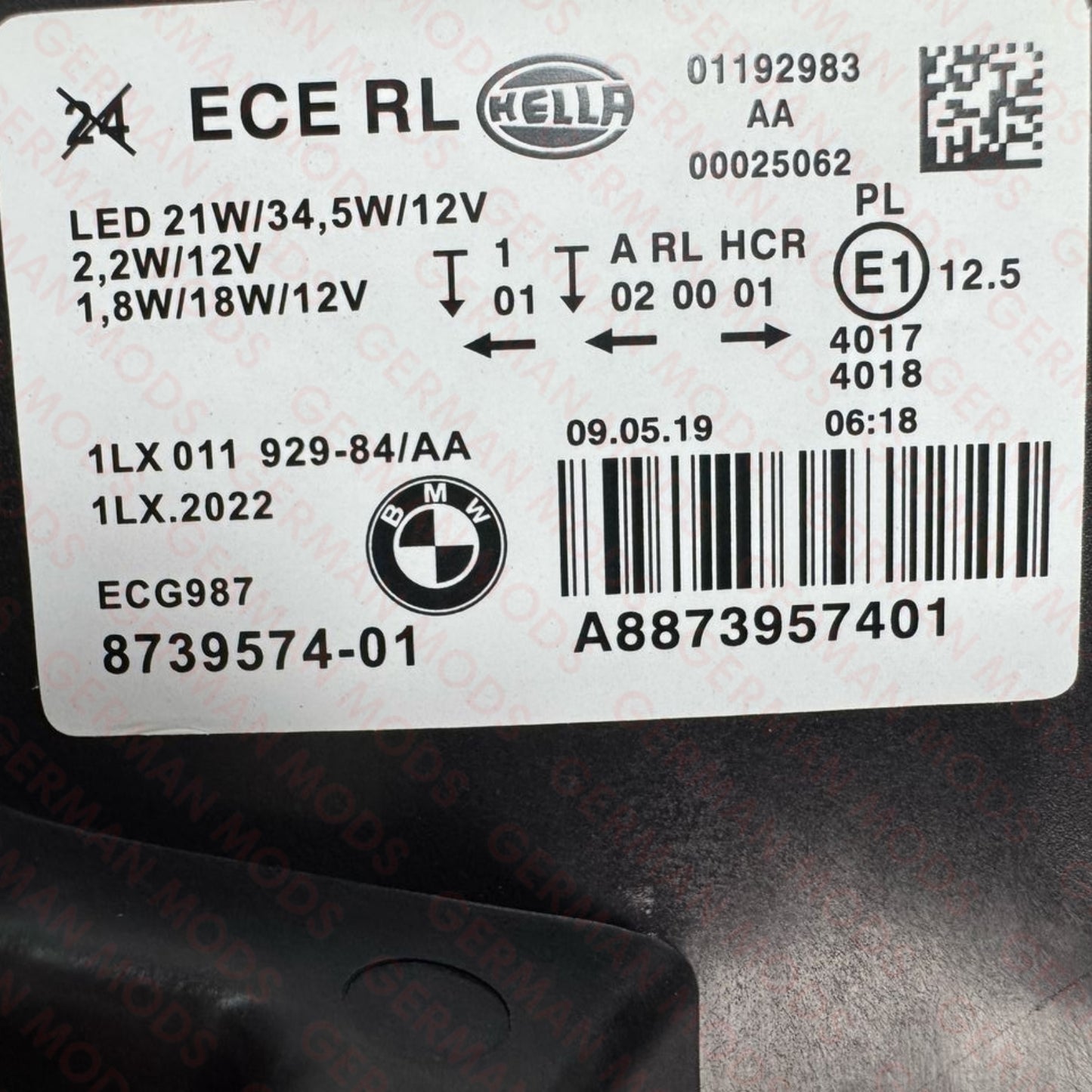BMW 1 SERIES F20 F21 LCI RIGHT side LED Shadow Edition headlight 8492458