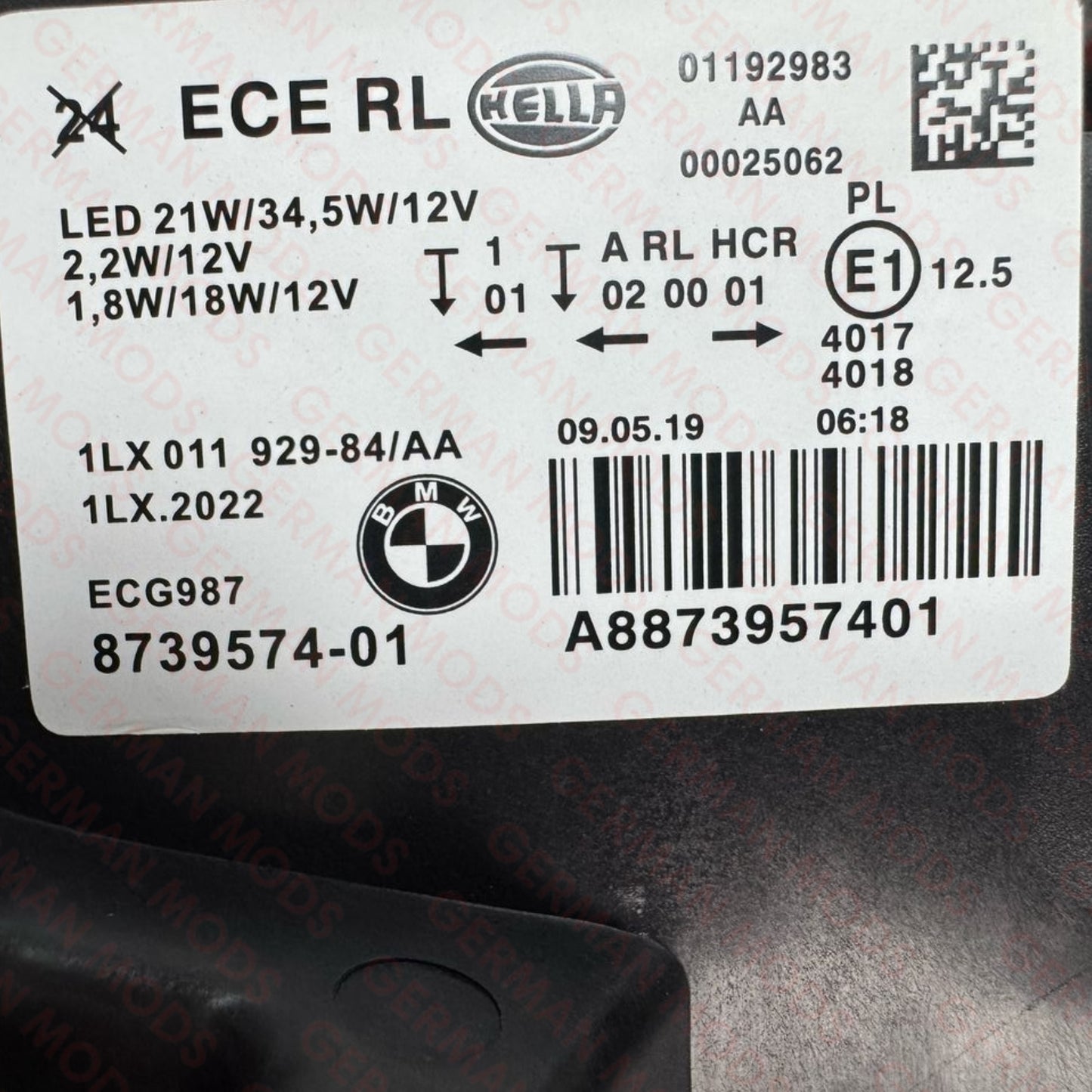 BMW 1 SERIES F20 F21 LCI RIGHT AND LEFT side LED Shadow Edition headlight 8492457/8492458