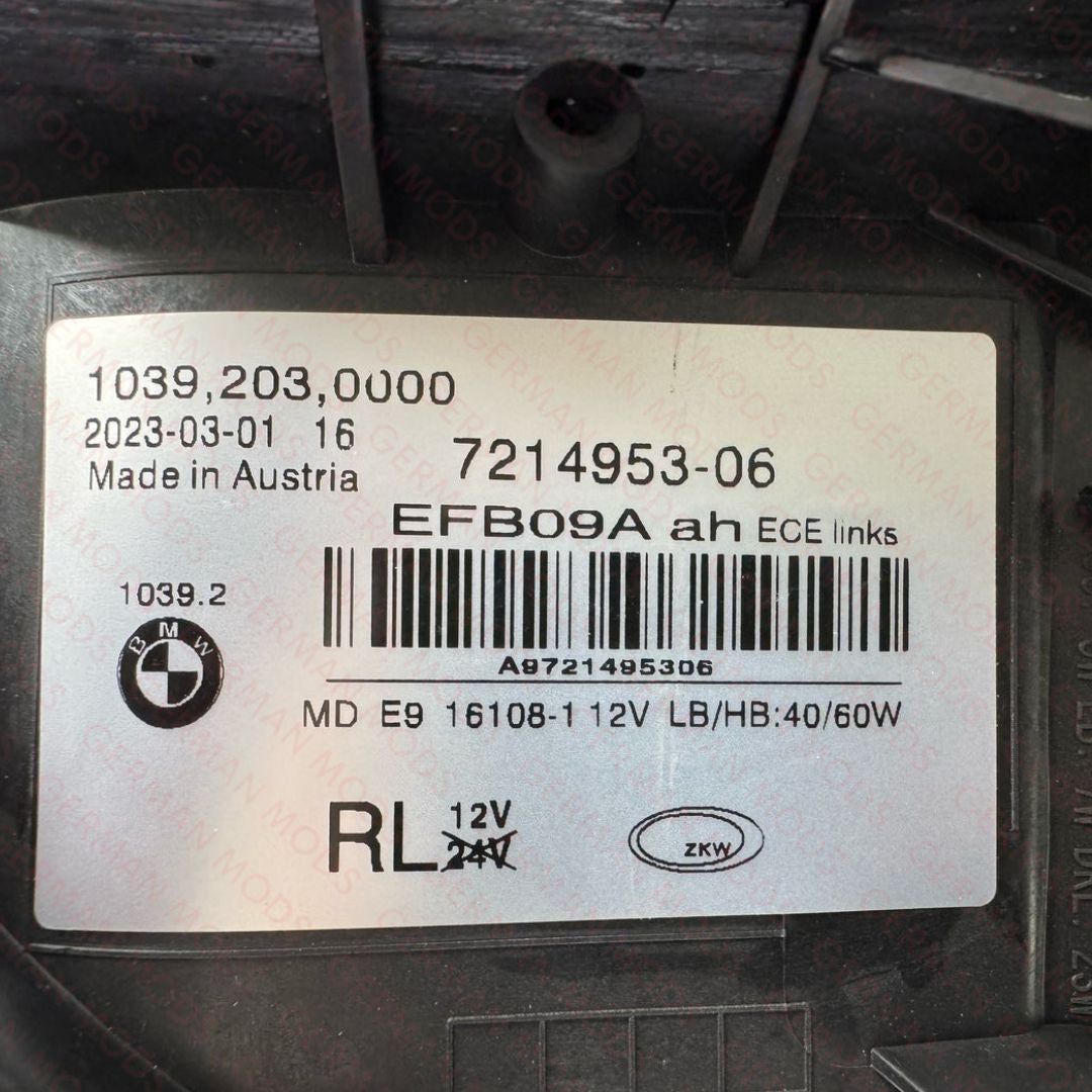 BMW 5 SERIES 2018-2020 G30 G31 F90 LED/XENON HEADLIGHT LEFT/PASSENGER/NEAR SIDE 63117214953