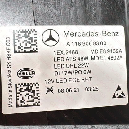Mercedes-Benz CLA W118 2019-2024 Genuine OEM High Performance LED Headlight / Headlamp Assembly Left / Passenger / Near Side A1189064100