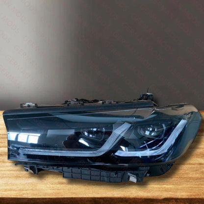 BMW 5 SERIES 2021-2024 G30 G31 F90 M5 ADAPTIVE LED SHADOW EDITION AHL HEADLIGHT LEFT/PASSENGER/NEAR SIDE AND RIGHT/DRIVER/OFF SIDE COMPLETE PAIR 63118084377+63118084378