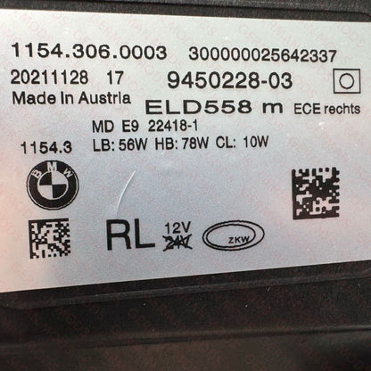 BMW 7 SERIES 2019-2022 G11/G12 LCI AHL LED HEADLIGHT RIGHT/DRIVER/OFF SIDE AND LEFT/PASSENGER/NEAR SIDE COMPLETE PAIR 63119450227+63119450228