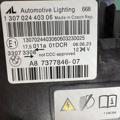 BMW 4 SERIES 2014-2019 F32 F33 F36 F82 F83 M4 LCI BI-XENON HEADLIGHT LEFT/PASSENGER/NEAR+RIGHT/DRIVER/OFF SIDE 63117377845+63117377846
