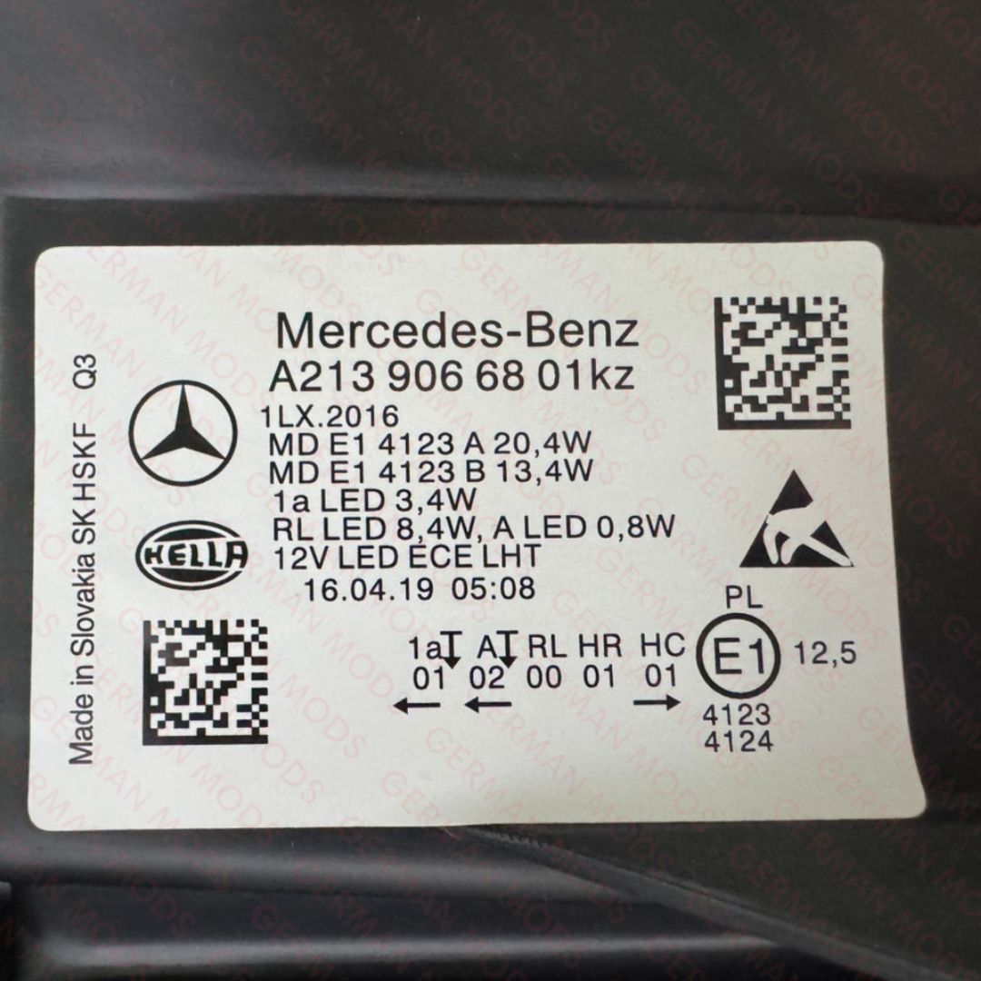 Mercedes-Benz E-Class W213 S213 C238 A238 Pre-Facelift 2016-2020 Genuine OEM High Performance LED Headlight / Headlamp Assembly Right / Driver / Off Side A2139066801