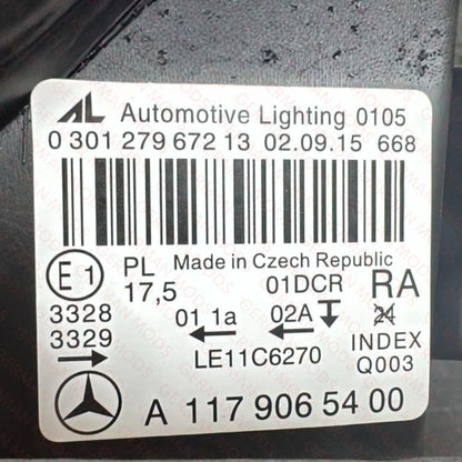 Mercedes-Benz CLA W117 2012-2016 Genuine OEM Bi-Xenon Headlight / Headlamp Assembly PAIR A1179066600 + A1179066500