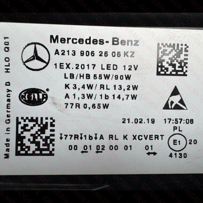 Mercedes-Benz E-Class W213 S213 C238 A238 Pre-Facelift 2016-2020 Genuine OEM Intelligent LED ILS MULTIBEAM Headlight / Headlamp Assembly PAIR A2139060507 & A2139060007