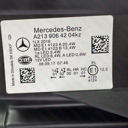 Mercedes-Benz E-Class W213 S213 C238 A238 Pre-Facelift 2016-2020 Genuine OEM High Performance LED Headlight / Headlamp Assembly PAIR A2139066701 & A2139066801