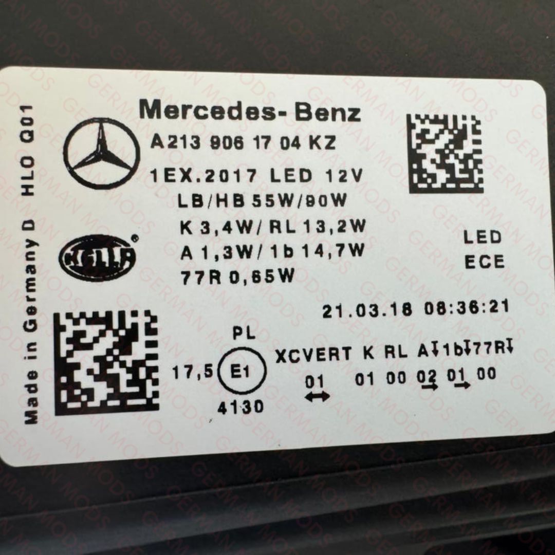 Mercedes-Benz E-Class W213 S213 C238 A2a38 Pre-Facelift 2016-2020 Genuine OEM Blue DRL Intelligent LED ILS MULTIBEAM Headlight / Headlamp Assembly Left / Passenger / Near Side A2139064704