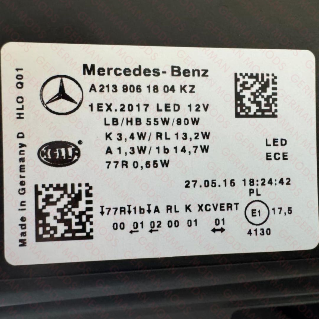 Mercedes-Benz E-Class W213 S213 C238 A238 Pre-Facelift 2016-2020 Genuine OEM Blue DRL Intelligent LED ILS MULTIBEAM Headlight / Headlamp Assembly PAIR A2139064704 & A2139064804