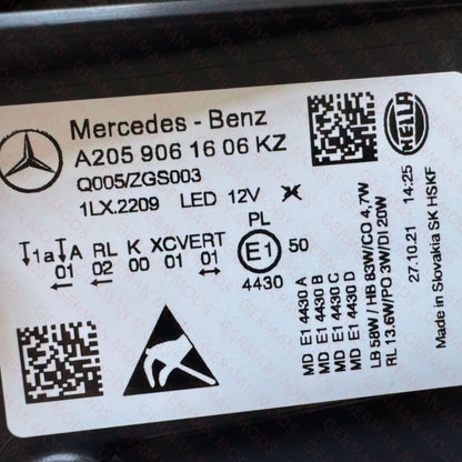Mercedes-Benz C-Class W205 Facelift 2018-2022 Genuine OEM Intelligent Light System ILS Multibeam LED Headlight / Headlamp Assembly PAIR A2059061706 + A2059061806