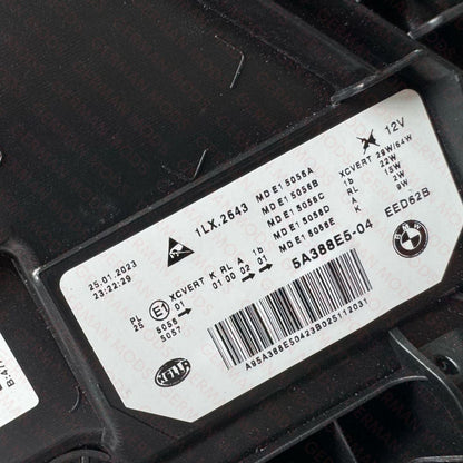 BMW 5 SERIES 2021-2024 G30 G31 F90 M5 ADAPTIVE LED SHADOW EDITION AHL HEADLIGHT LEFT/PASSENGER/NEAR SIDE AND RIGHT/DRIVER/OFF SIDE COMPLETE PAIR 63118084377+63118084378