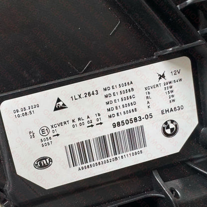 BMW 5 SERIES 2021-2024 G30 G31 F90 M5 ADAPTIVE LED AHL HEADLIGHT LEFT/PASSENGER/NEAR AND RIGHT/DRIVER/OFF SIDE COMPLETE PAIR 63119479263+63119479264