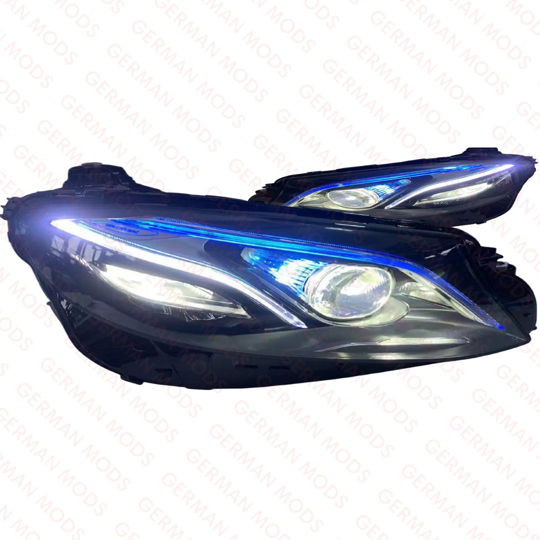 Mercedes-Benz E-Class W213 S213 C238 A238 Pre-Facelift 2016-2020 Genuine OEM Blue DRL Intelligent LED ILS MULTIBEAM Headlight / Headlamp Assembly PAIR A2139064704 & A2139064804