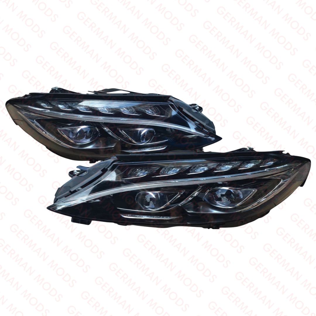 Mercedes-Benz C-Class W205 2014-2018 Genuine OEM LED Intelligent Light System ILS / Multibeam Headlight / Headlamp Assembly PAIR A2059068102 + A2059068202