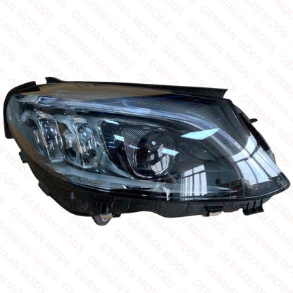 Mercedes-Benz C-Class W205 Facelift 2018-2022 Genuine OEM Intelligent Light System ILS Multibeam LED Blue DRL Headlight / Headlamp Assembly Right / Driver / Off Side A2059069405