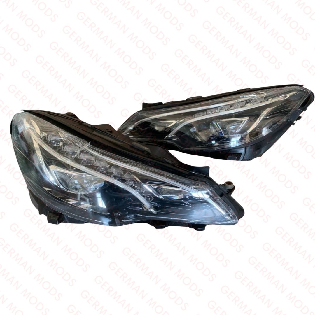 Mercedes-Benz E-Class W207 C207 Coupe Facelift 2012-2016 Genuine OEM LED Intelligent Light System ILS Multibeam Headlight / Headlamp Assembly PAIR A2078208761 & A2078208861