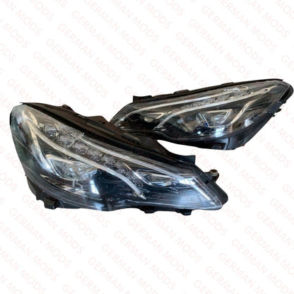 Mercedes-Benz E-Class W207 C207 Coupe Facelift 2012-2016 Genuine OEM LED Intelligent Light System ILS Multibeam Headlight / Headlamp Assembly PAIR A2078208761 & A2078208861