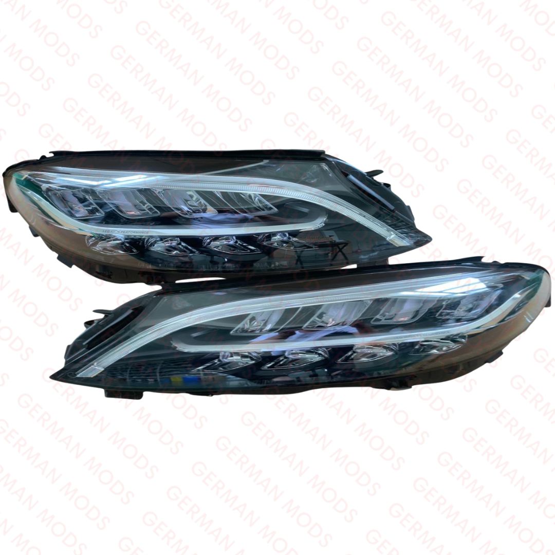 Mercedes-Benz C-Class W205 Facelift 2018-2022 Genuine OEM High Performance LED Headlight / Headlamp Assembly PAIR A2059068105 + A2059061806