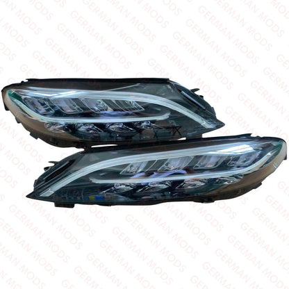 Mercedes-Benz C-Class W205 Facelift 2018-2022 Genuine OEM High Performance LED Headlight / Headlamp Assembly PAIR A2059068105 + A2059061806