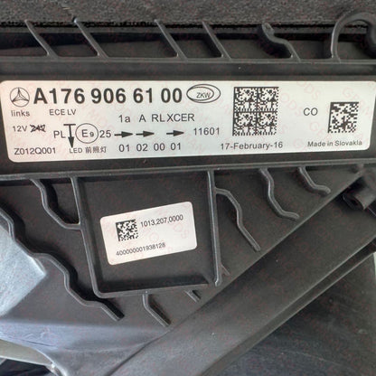 MERCEDES BENZ A CLASS A180 A200 A250 A45 AMG 2014-2018 W176 BI-XENON HID HEADLIGHT/HEADLAMP ASSEMBLY RIGHT/DRIVER/OFF SIDE AND LEFT/PASSENGER/NEAR SIDE A1769066100 + A1769066200