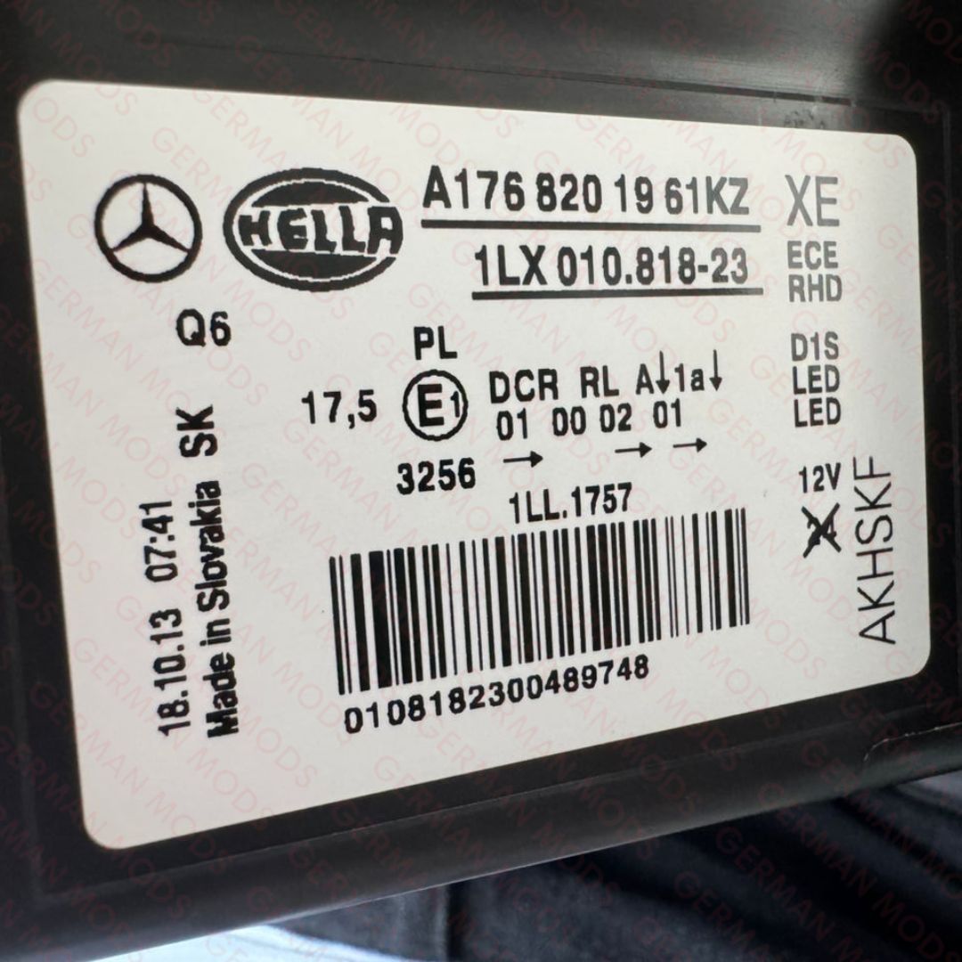 MERCEDES BENZ A CLASS A180 A200 A250 A45 AMG 2012-2018 W176 BI-XENON HID HEADLIGHT/HEADLAMP ASSEMBLY RIGHT/DRIVER/OFF SIDE AND LEFT/PASSENGER/NEAR SIDE A1768203161 + A1768203261