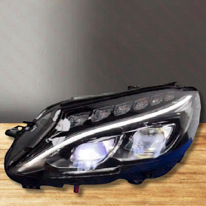 Mercedes-Benz C-Class W205 2014-2018 Genuine OEM LED Intelligent Light System ILS / Multibeam Headlight / Headlamp Assembly PAIR A2059068102 + A2059068202