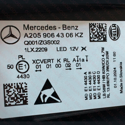 Mercedes-Benz C-Class W205 Facelift 2018-2022 Genuine OEM Intelligent Light System ILS Multibeam LED Headlight / Headlamp Assembly PAIR A2059061706 + A2059061806