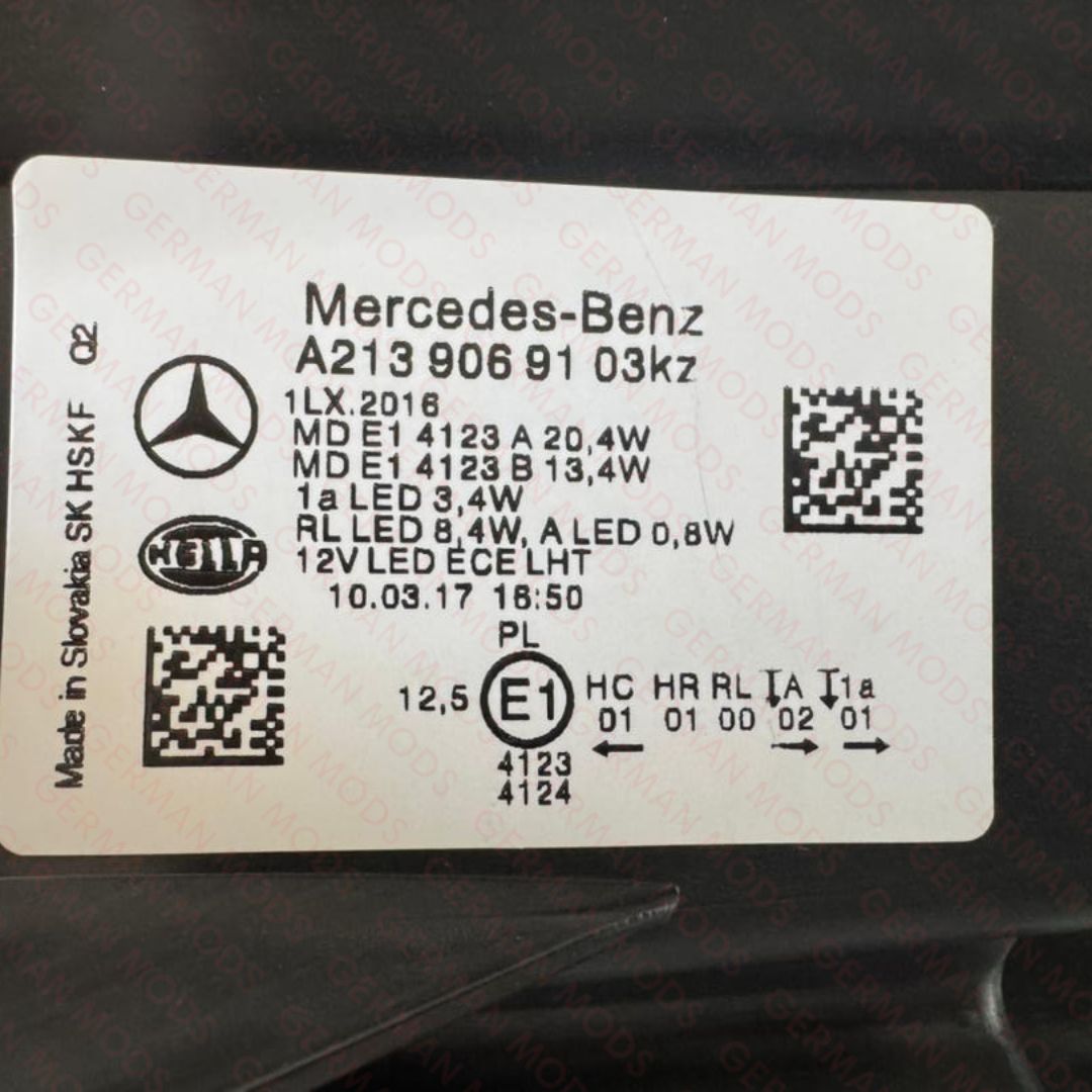 Mercedes-Benz E-Class W213 S213 C238 A238 Pre-Facelift 2016-2020 Genuine OEM High Performance LED Headlight / Headlamp Assembly PAIR A2139066701 & A2139066801