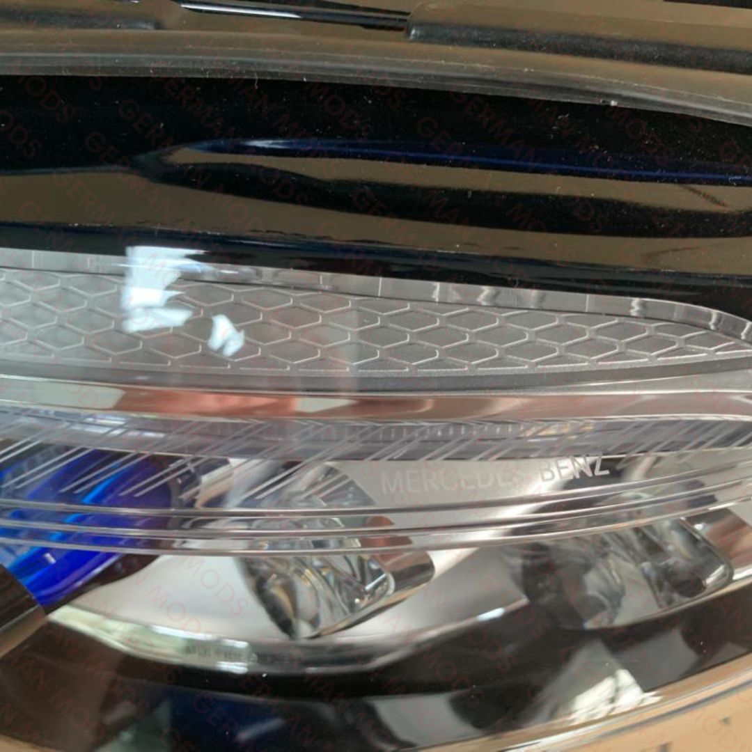Mercedes-Benz C-Class W205 Facelift 2018-2022 Genuine OEM Intelligent Light System ILS Multibeam LED Blue DRL Headlight / Headlamp Assembly Left / Passenger / Near Side A2059069305