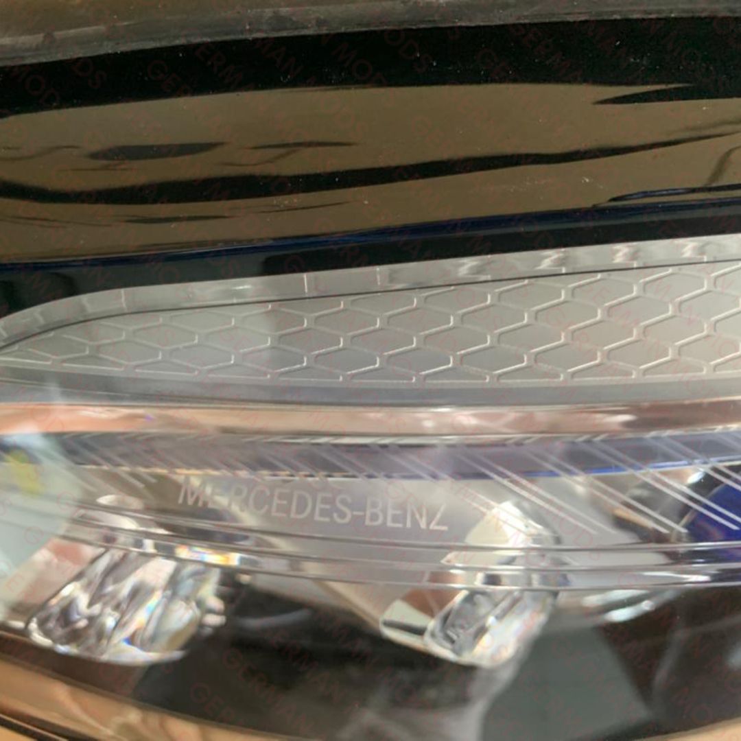 Mercedes-Benz C-Class W205 Facelift 2018-2022 Genuine OEM Intelligent Light System ILS Multibeam LED Blue DRL Headlight / Headlamp Assembly Right / Driver / Off Side A2059069405
