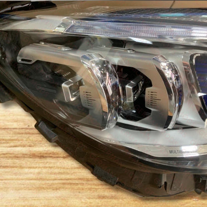 Mercedes-Benz C-Class W205 Facelift 2018-2022 Genuine OEM Intelligent Light System ILS Multibeam LED Blue DRL Headlight / Headlamp Assembly PAIR A2059069305 & A2059069405