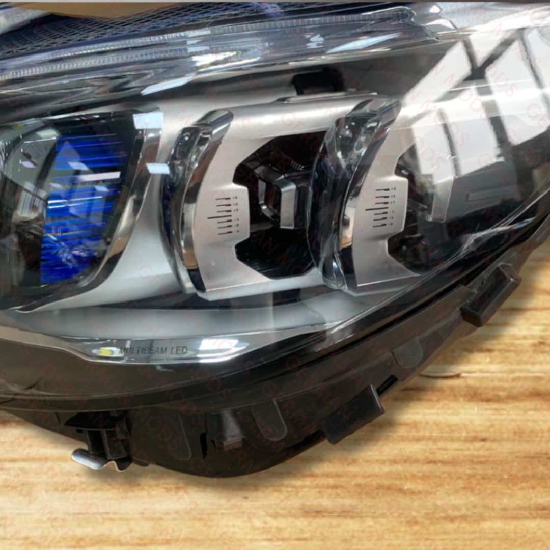 Mercedes-Benz C-Class W205 Facelift 2018-2022 Genuine OEM Intelligent Light System ILS Multibeam LED Blue DRL Headlight / Headlamp Assembly Left / Passenger / Near Side A2059069305