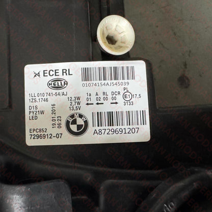 BMW 1 SERIES F20 PRE LCI 2011-2015 BI-XENON HEADLIGHT RIGHT/DRIVER/OFF SIDE 7296912