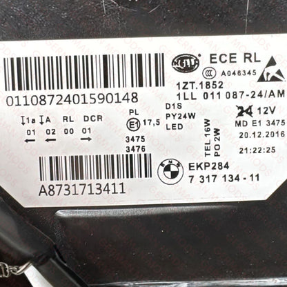 BMW 5 SERIES 2014-2018 F10 F11 M5 LCI BI-XENON HEADLIGHT LEFT/PASSENGER/NEAR+RIGHT/DRIVER/OFF SIDE 63117343913+63117343914