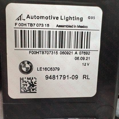 BMW X5/X6 G05 G06 F15/F16 2018-2022 LASER LED HEADLIGHT LEFT/PASSENGER/NEAR SIDE 63119850427