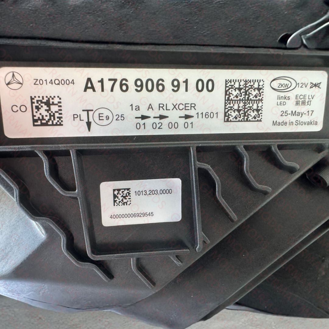 MERCEDES BENZ A CLASS A180 A200 A250 A45 AMG 2014-2018 W176 LCI HIGH PERFORMANCE LED HEADLIGHT/HEADLAMP ASSEMBLY LEFT/PASSENGER/NEAR SIDE A1769066100