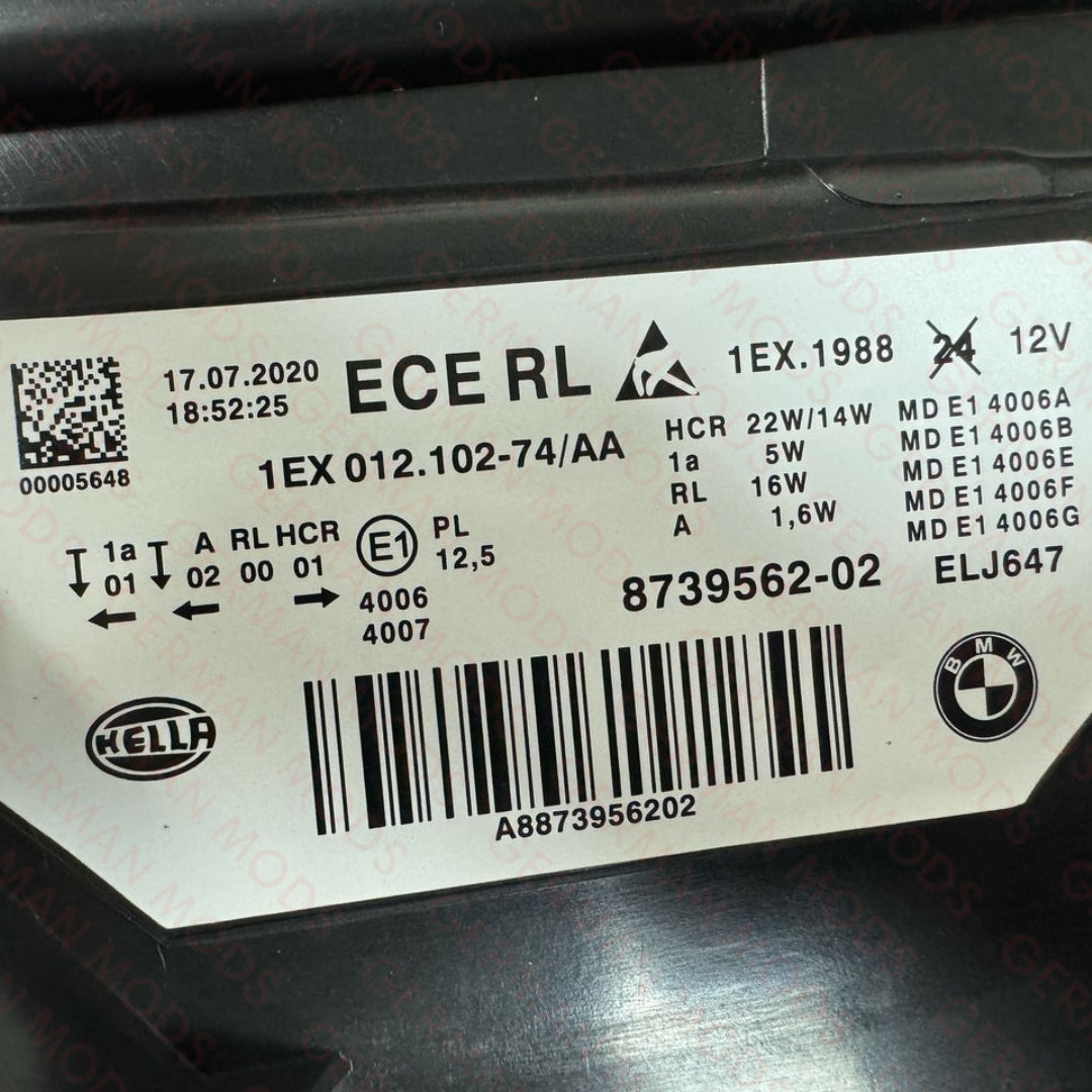 BMW 3 SERIES F30-F31-F35 LCI 2014-2019 SHADOW EDITION LED HEADLIGHT RIGHT/DRIVER/OFF side 8492472