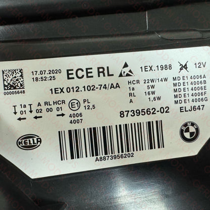 BMW 3 SERIES F30-F31-F35 LCI 2014-2019 SHADOW EDITION LED HEADLIGHT RIGHT/DRIVER/OFF side 8492472