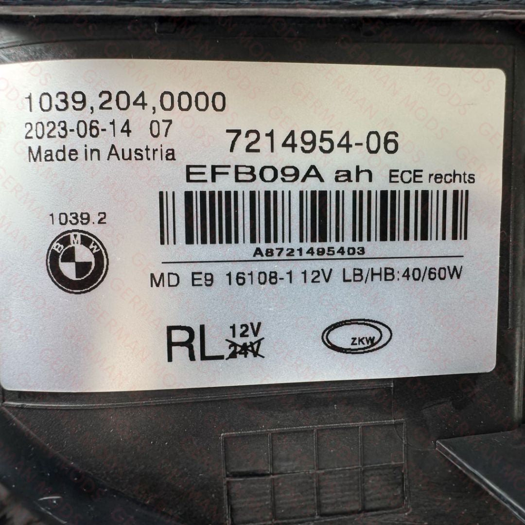 BMW 5 SERIES 2018-2020 G30 G31 F90 LED/XENON HEADLIGHT RIGHT/DRIVER/OFF SIDE 63117214954